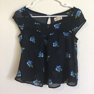 Hollister semi-sheer blouse